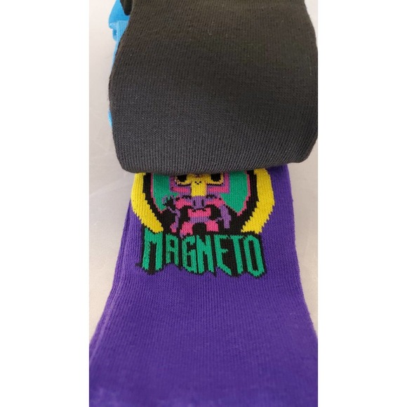 FUNKO POP MARVEL: X-MEN BLACKLIGHT 3PK CREW SOCKS WOLVERINE ROGUE MAGNETO - Picture 3 of 3